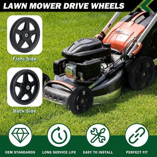 4 Pack 12 Inch Lawn Mower Wheels Kit 12" Push Lawn Mower Wheels with Bolts an... - Picture 3 of 8