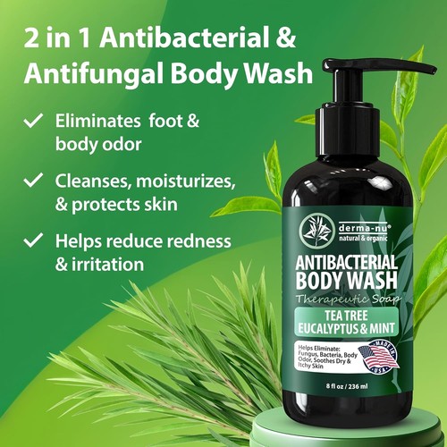 Antifungal Soap and Antibacterial Body Wash - Body Acne Wash, Tea Tree Soap with - Picture 5 of 7