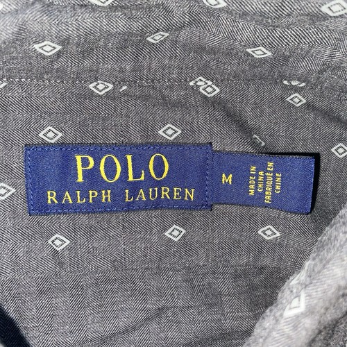 Polo Ralph Lauren camicia slim fit uomo media nera geometrica a pois con bottoni - Foto 2 di 7
