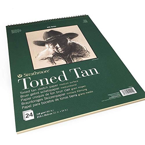 Strathmore 400 Series Toned Tan Sketch Paper Pad 11x14 Artist Quality Recycled - Picture 4 of 5