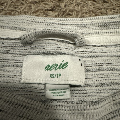 Aerie Damen Oversize XS Tunika Pullover Grau Langarm Rundhals Rundhals - Bild 3 von 6