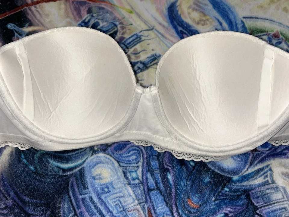 Sujetador push up alegre Aerie Quick Fixes sin tirantes 34DD encaje floral Foto 3 de 4