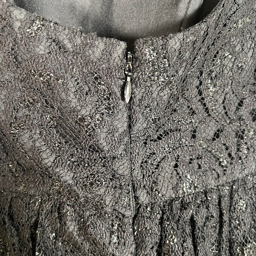 Shoshanna Midnight Women's Lace Midi Dress 2 Black Halter Cocktail Party - Picture 5 of 9