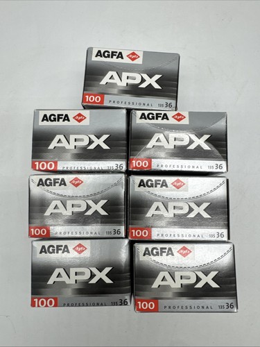 AGFA AGFAPAN APX 100 135 36 BLACK & WHITE FILM 7 Roll Lot - ISO 100 Exp 11/2010 - Picture 1 of 3