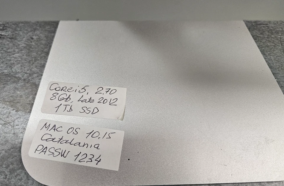 Apple iMac A1418 2012 Core i5-3330S 2.7GHz 8GB RAM 1TB HDD NVIDIA Catalina - Image 2 of 4