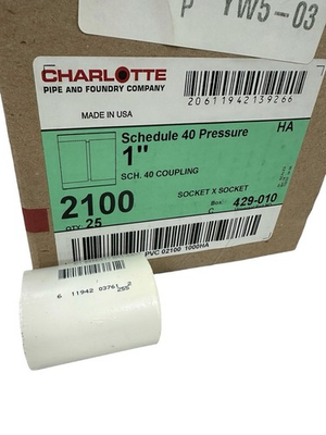 #ad #ad Charlotte Pipe 429 010 PVC Schedule 40 Pressure 1quot; Coupling Lot of 25 NEW $23.99