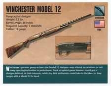 Winchester Model 12 Shotgun Atlas Classic Firearms Card