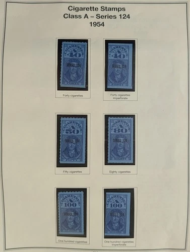 US Stamps Mint Revenue Collection 2 Albums 600+ Tobacco Cigar Snuff 1950s