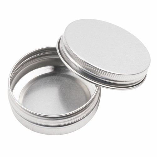 10/30 Metal Tin Jar Screw Top Round Metal Cans Bulk Food Cosmetic Container+Lid - Picture 54 of 64