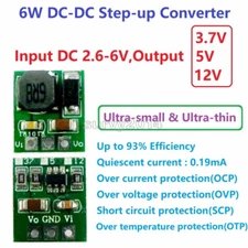 DC2.6~4.5V / 2.6~6V to DC 3.7V 5V 12V ±3% Step Up Boost Power Regulator Module