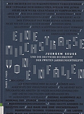 Eine Milchstrasse von Einfällen. Jürgen Seuss und die Buchkunst
