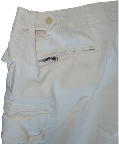 Ralph Lauren Women’s Cargo Safari Khaki Tan Slim Fit Denim Pants Zip Pockets 14 - Picture 9 of 12