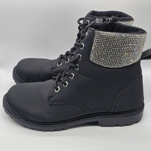 Black boots with rhinestones Boot Size 3 - Picture 5 of 6