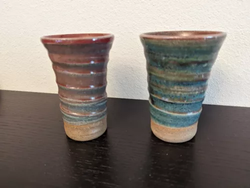 Artisan Hand Made Ceramic Coffee Mug Tea Cup Tumbler Twisted Made in USA VGC