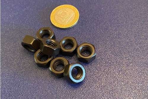 Hex Nut, Grade 2 Steel, Black Oxide, RH, 5/16"-18, 1/2" W x 17/64" H, 100 Pcs - Picture 11 of 13