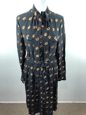 Coach Black Gold Dress Size 0 Black Color