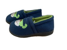 NEW Kids Boys Bear Slippers Shoes Soft Warm Blue Green size 9 10