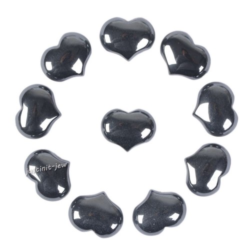 25mm Rock Gemstone Healing Crystal 1 inch Mini Puffy LOVE Heart Pocket Stone - Picture 74 of 106