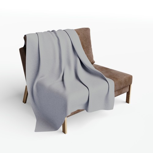 Arctic Fleece Blanket - Light Gray Color - 3 Sizes - Picture 13 of 13