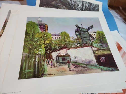 Maurice Utrillo Montmartre The Mill Canvas Donald Art Print Unframed  - Picture 1 of 5
