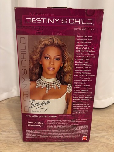 Beyoncé Destiny’s Child Barbie Doll Mattel, Charm Bracelet + Poster New In Box! - Picture 5 of 13
