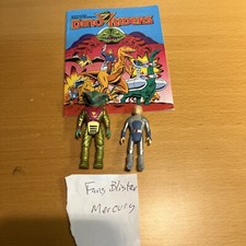 DINO RIDERS - Evil Rulon FANG + MERCURY Action Figures - Sealed Card (1987 Tyco)