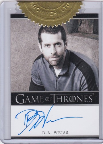 GAME OF THRONES STAFFEL 2 D.B. WEISS EXECUTIVE PRODUCER CREATOR AUTOGRAMM 3 Ci - Bild 1 von 2