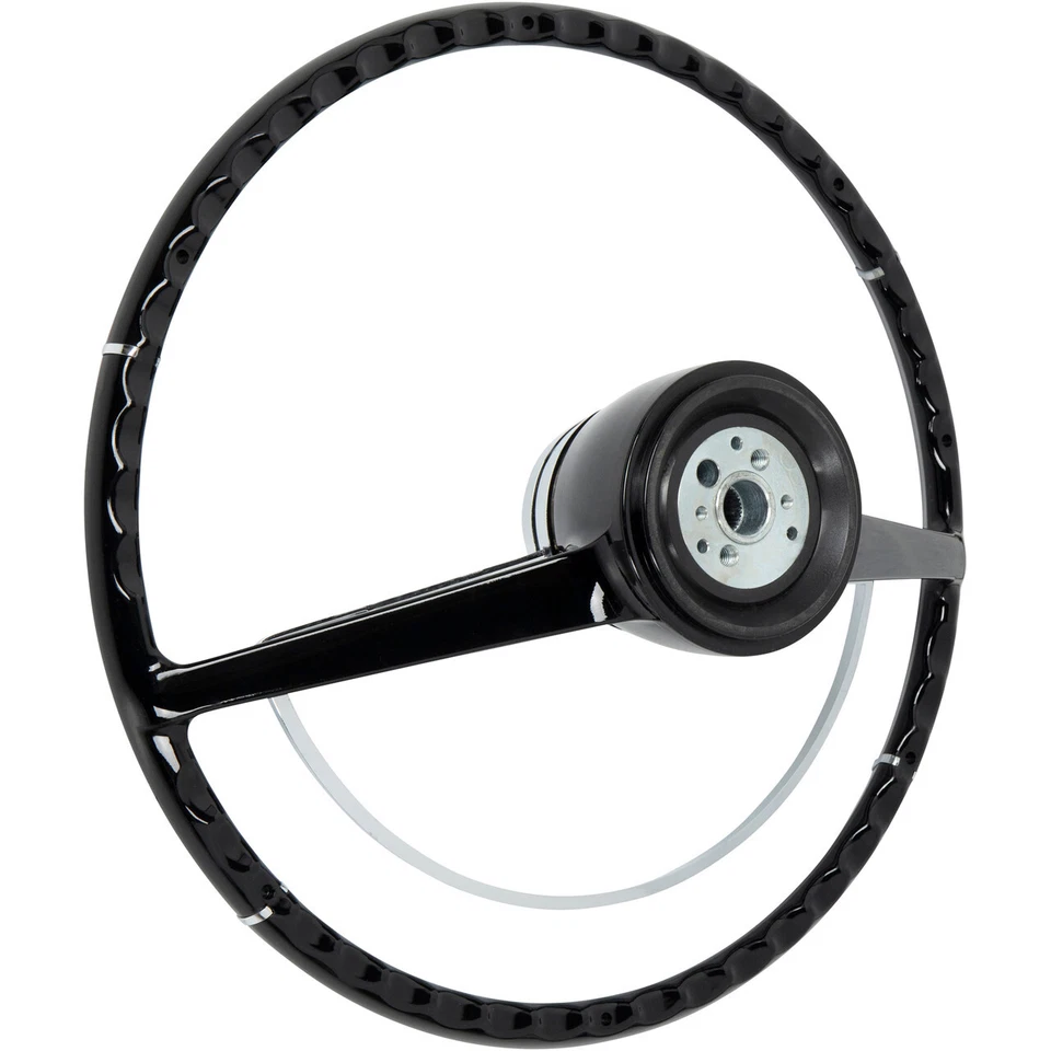 American Retro 15" Steering Wheel w/ Horn Button for 1966 Deluxe Chevy C10 Truck - Image 4 of 4