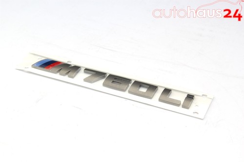 BMW G12 7 Series 760LI M TRI COLOR EMBLEM LOGO BADGE GENUINE OEM NEW RARE SILVER - Picture 2 of 4