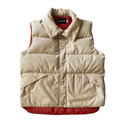 Jc Penney Vtg Down Puffer Vest SZ M Men 