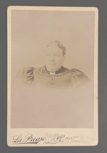 Cabinet Card Photo Faded Woman LaPrease Syracuse NY - Picture 2 of 3