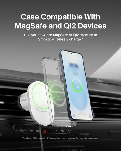 Belkin Boost Charge Pro Magnetic Air Vent Wireless Qi2 15W - DAMAGED BOX - 第 8/9 張圖片