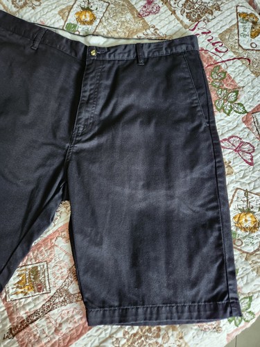 Volcom Mens Shorts Corpo Class Style Vintage Black Bermuda Flat Front Size 38 - Picture 2 of 16