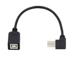 USB 2.0 B Type Male to Female Left-Angle Printer Extension Cable 0.2m