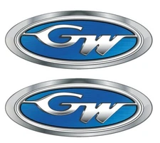 Grady White BOAT HULL DECALS GRAPHICS KIT SKI STICKER SET Chrome Fishing