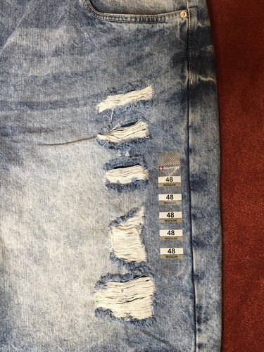Y2K Skater Southpole Herren Acid Wash Denim Stretch Jeans Shorts Größe 48 neu mit Etikett - Bild 2 von 10