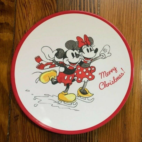 Pottery Barn Christmas Mickey Mouse Holiday Plate Party gift school kid Disney - Picture 9 of 9
