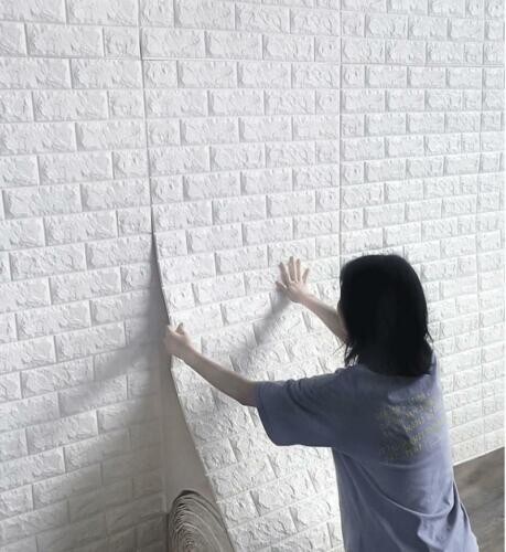 Brick Wall Sticker Self-Adhesive Wallpaper 3D Tile Foam Panel Waterproof Sticker - Bild 14 von 18