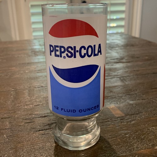 Vintage (1970’s)Pepsi-Cola 12 oz. Flooted Drinking Glass Cup