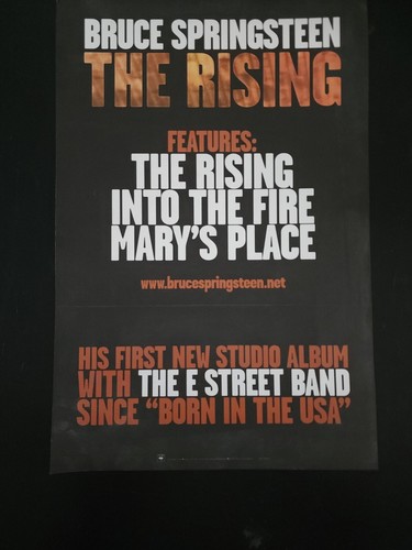 BRUCE SPRINGSTEEN "The Rising" New Original 2002 US Promo Poster Flat 18x12" - Picture 2 of 2