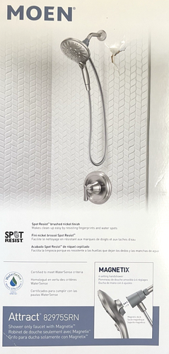 Moen Attract Shower Flange And Arm Brushed Nickel (82975SRN) - Picture 5 of 6