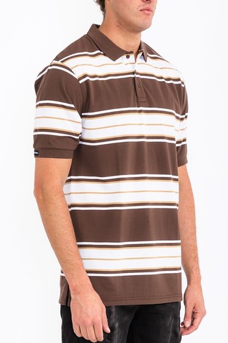 Camisa polo para hombre de manga corta a rayas a rayas de verano informal peso mediano S - 3XL - Imagen 62 de 91