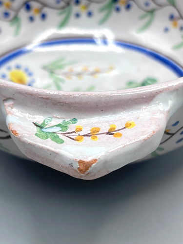 Antique 17th–18th Century French Grand Feu Faience Bowl Hand Painted Tin Glazed - Picture 17 of 18