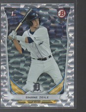 SHANE ZEILE 2014 BOWMAN DRAFT PICKS PROSPECTS SILVER ICE CARD #DP132