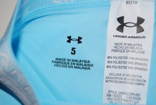 NWT Under armour Little Girls Light Blue Fitted Bike Shorts sz 4 5 6X - Picture 9 of 12