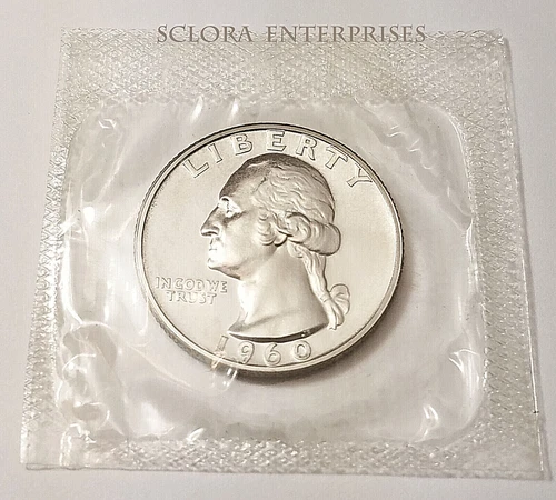 1960 P Washington Quarter  *UNCIRCULATED* *90% SILVER GEM PROOF*