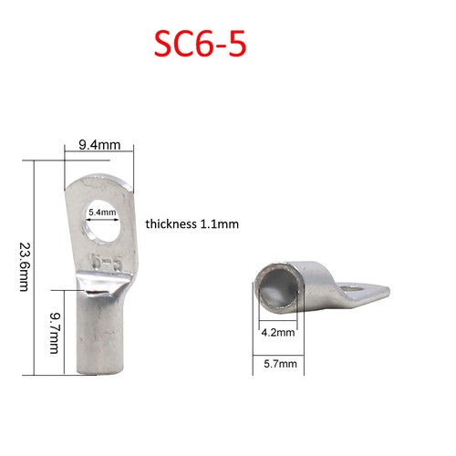 Nicht isolierte Stud Hole Kupfer Kabel Lug Connector Klemmen SC2.5-4 zu SC120-16 - Picture 18 of 55