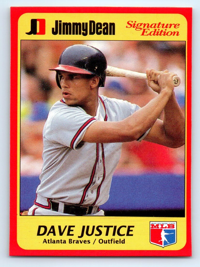 1991 Jimmy Dean Signature Edition #14 Dave Justice Atlanta Braves
