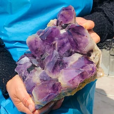 12.16LB Natural Amethyst quartz cluster crystal specimen mineral point Healing