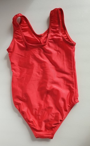 Girls Roch Valley RV Dance Leotard Red Age 5-6 Ruched Neck Sheree Nylon Lycra - Picture 5 of 9